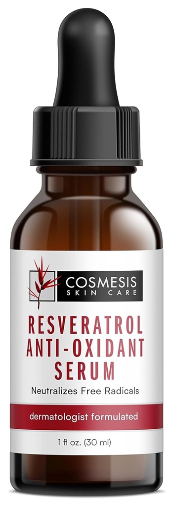 Resveratrol Anti-oxidant Serum - Combat Aging with Antioxidants from Tea Polyfenols & Resveratrol - 1 fl oz - Cosmesis