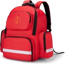 Trunab First Responder Bag Trauma Rugzak Lege, medische noodkits opslag Jump Bag Pack voor EMT, EMS, politie, brandweer, veiligheidsagenten - Gepatenteerde ontwerp rood