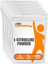 BulkSupplements.com L-Citrulline Powder - Citrulline Supplement, Nitric Oxide Supplement - Unflavored & Gluten Free - 3g per porties, 1kg (pakket van 5) (11 lbs)