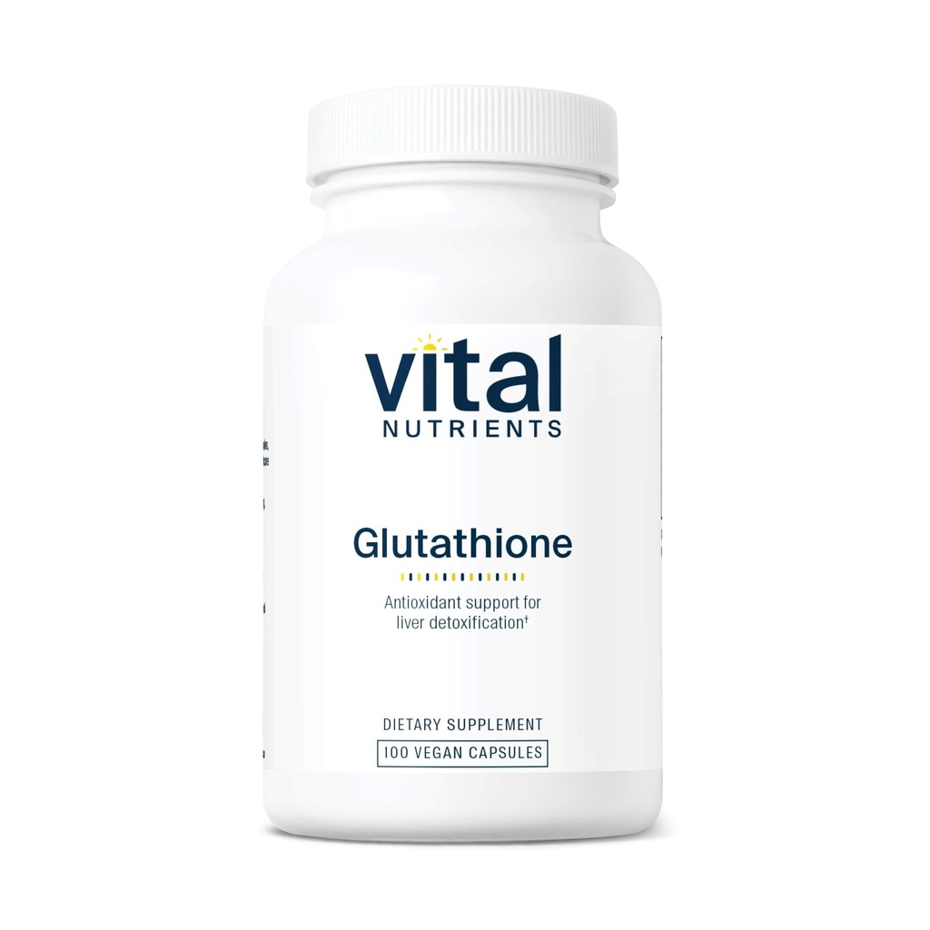 Nutriments vitaux Glutathion 400mg , Soutien antioxydant pour le foie Detox , Supplément antioxydant végétal pour promouvoir la santé du foie et le foie Detox* , Gluten, lait, sans soja , 100 capsules