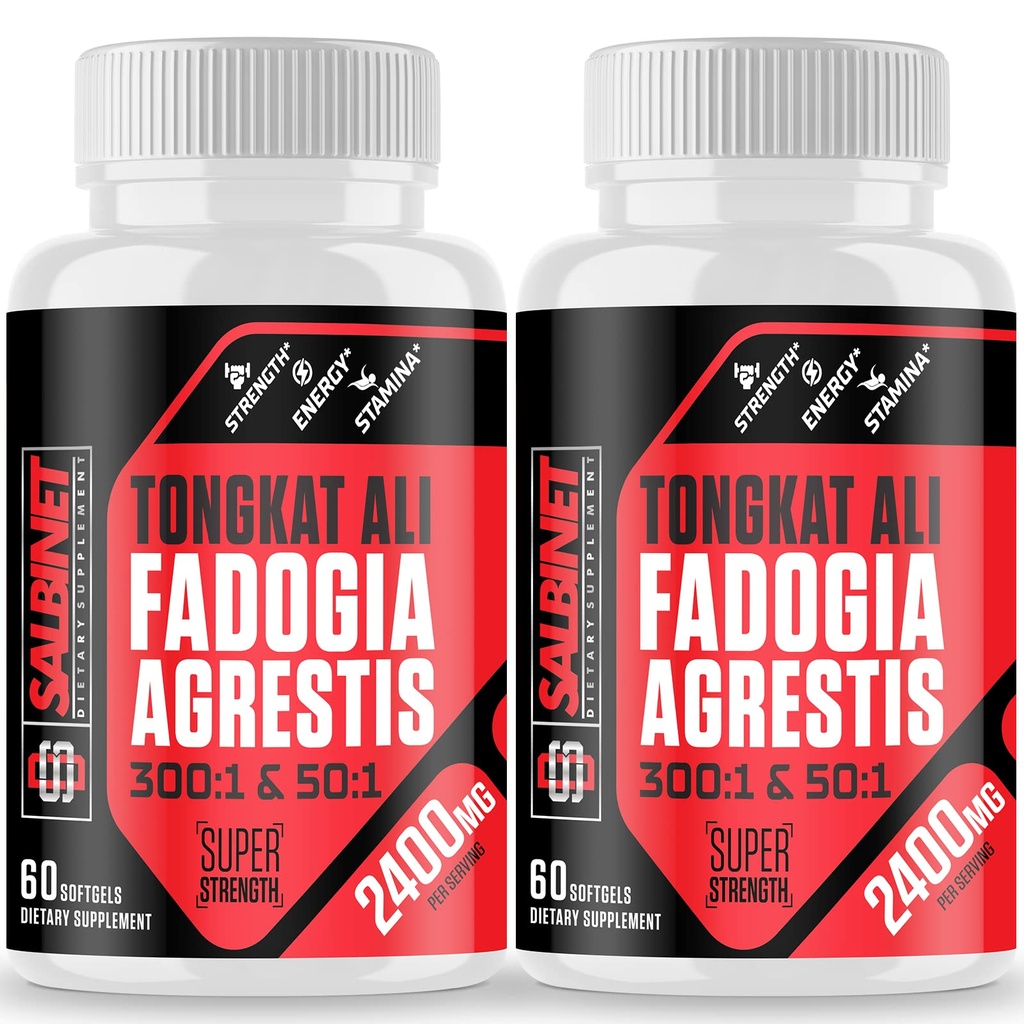 2400mg Fadogia Agrestis Tongkat Ali Supplementen - Derde Getest - 1400mg Fadogia Agrestis & 1000mg Tongkat Ali, maximale sterkte, spiermassa en atletische prestaties, 2 verpakkingen
