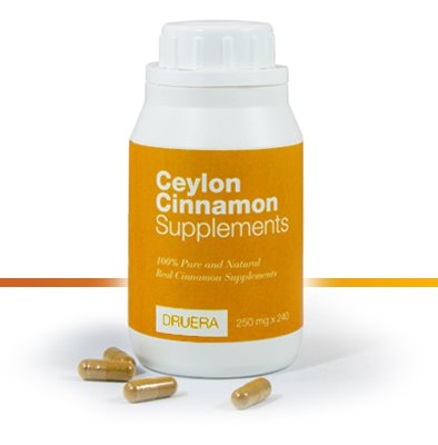 Dru Era Ceylon Cinnamon Supplementen 250mg X 240 Capsules met 100% Alba Ceylon Cinnamon Poeder & verzonden uit Ceylon door DRUERA (1)