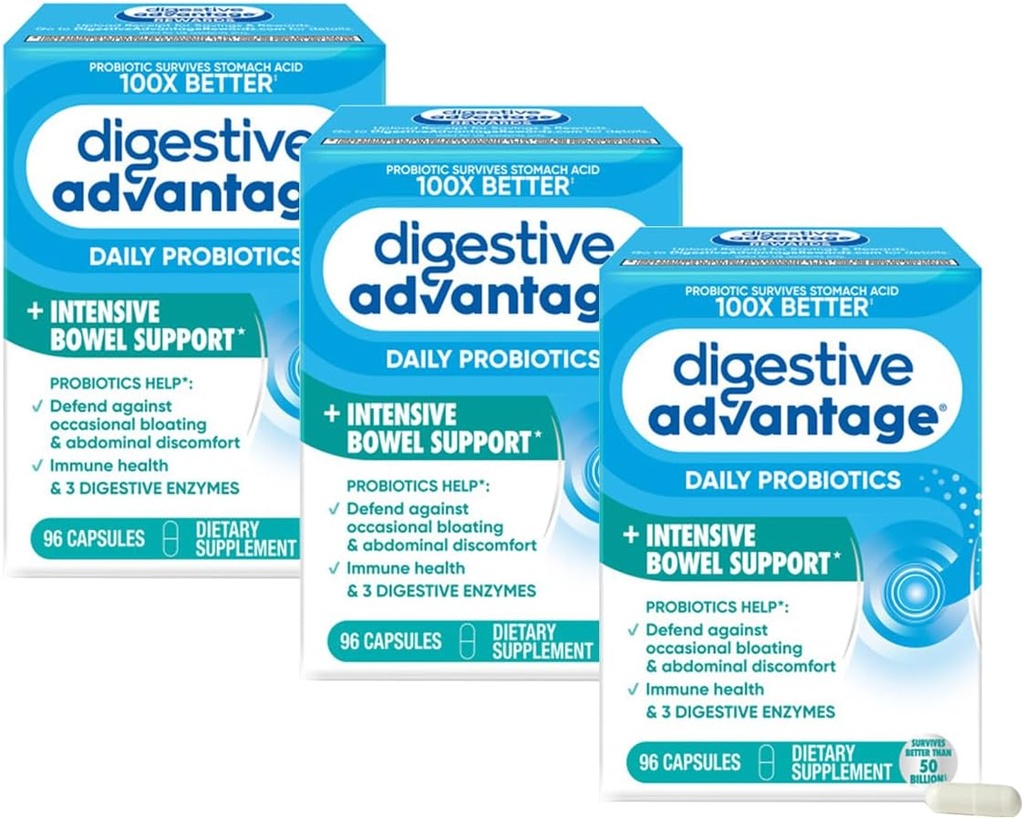 Digestief voordeel Intensieve darmondersteuning, 96 capsules (verpakking van 3)