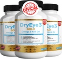 Droge Eye 3 Gold Omega 3 Krill Oil Extra Sterkte, 60 Softgels, Droge oogondersteuning, Non-GMO, Glutenvrij, Suikervrij (3)