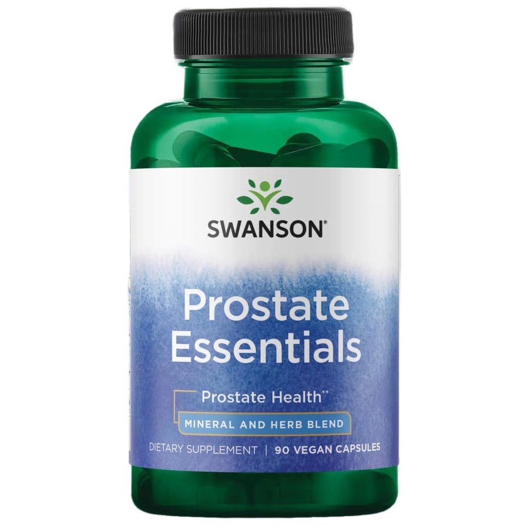 Swanson Prostate Essentials - Mineral and Herbal Supplement Prostate Health Support - Zink en Zag Palmetto Formule Aiding Urinary Tract Flow and Bladder Control -(90 Veggie Capsules) 1 Pack