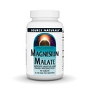 Source Naturals Magnésium Malate, soutient la production de muscles et d'énergie*, non OGM, supplément de magnésium végétarien, 3 750 MG par portion - 90 comprimés