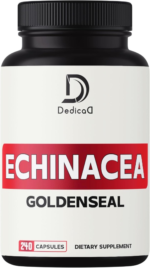 1000mg Echinacea Goldenseal Capsules- 240 Tellingen van 4 maanden Supply - Ondersteuning van het immuunsysteem, Well-Being & Overal Gezondheid