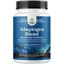 Supplément de support Adaptogène à base de plantes - Supplément Adaptogène calmant pour la gestion du stress et du cortisol avec Ashwagandha Rhodiola Rosea & Maca Root - Vegan Non OGM & Daytime Friendly -180ct
