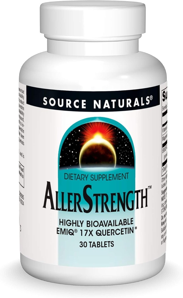 Bron Naturals AllerStrength Snelwerkende Seizoengebonden Immuun Ondersteuning - Zeer Bio available Quercetine* - 30 Tablets