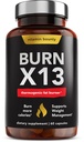 Fat Burner Thermogénique avancé de vitamine Bounty pour les hommes et les femmes - Burn X13 supplément de perte de poids avec 13 ingrédients puissants - Booster de métabolisme, énergie et contrôle de l'appétit - 60 capsules