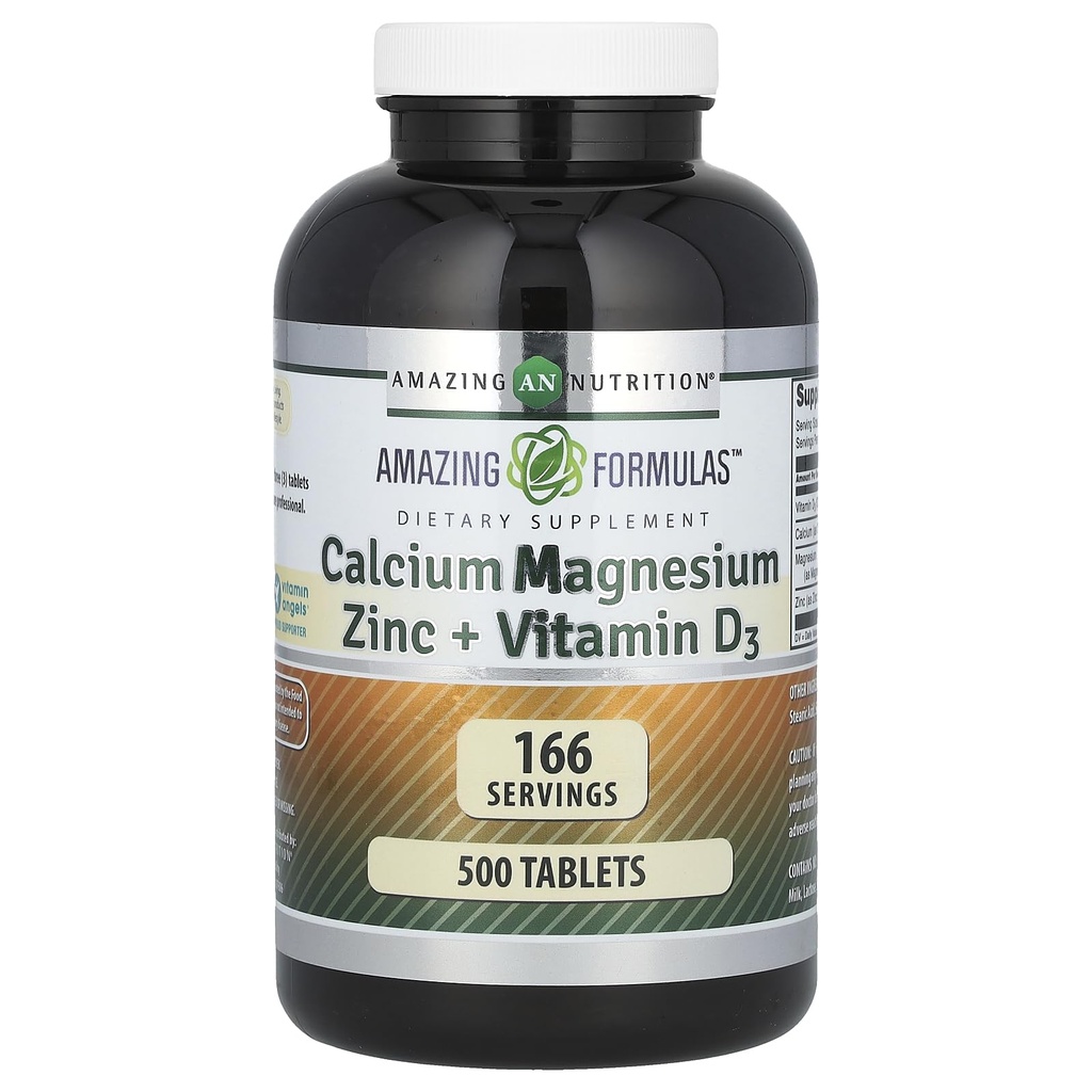 Verbazingwekkende formules Calcium Magnesium Zink + Vitamine D3 Supplement 