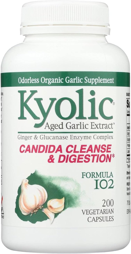 Kyolic #102 Knoflook W/Enzyme Veg 200 Cap