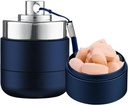 Metal Travel Pill Organizer, Portable Waterproof Daily Pill Box AM PM, Grand contenant de cas de pilule en aluminium 2 fois par jour Organisateur de vitamines, organisateur de médicaments quotidiens pour la vitamine, huile de poisson, supplément
