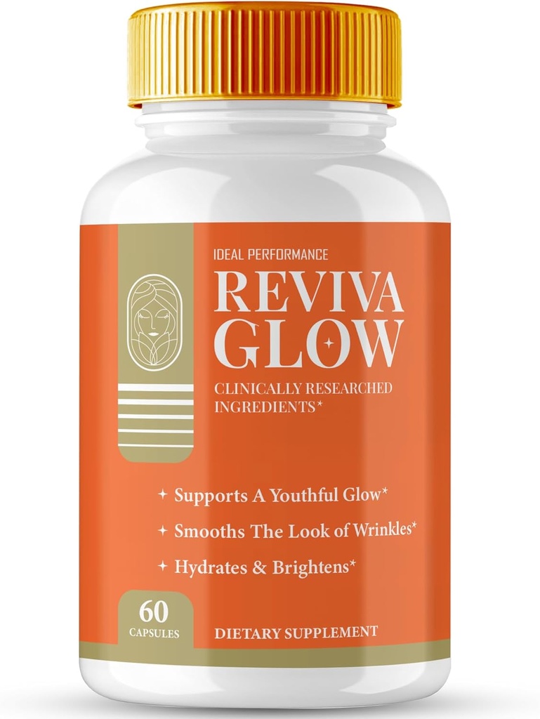 Reviva Glow Capsules, RevivaGlow ondersteunt natuurlijke gezonde en gloeiende huidpillen - Maximale sterkte, Reviva Glow Vitamine Supplement Ondersteuning Pillen, RevivaGlow Ondersteuning Capsules Beoordelingen (60 capsules)