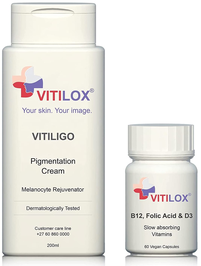 Vitilox® Vitiligo Rejuvenating Cream and Vitamins