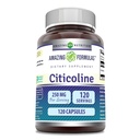 Formules étonnantes Citicoline 250 mg de gélules Supplément de gélules sans OGM Fabriqué aux États-Unis (120 Nombre)