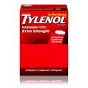 Tylenol Extra sterkte Acetaminofen Caplets, 500 mg, pijnverlichting en koorts Reducer voor hoofdpijn, rugpijn, tandpijn, menstruele krampen en pijn, reisvriendelijke verpakking, 2-Caplet zakjes, 50 Tel.