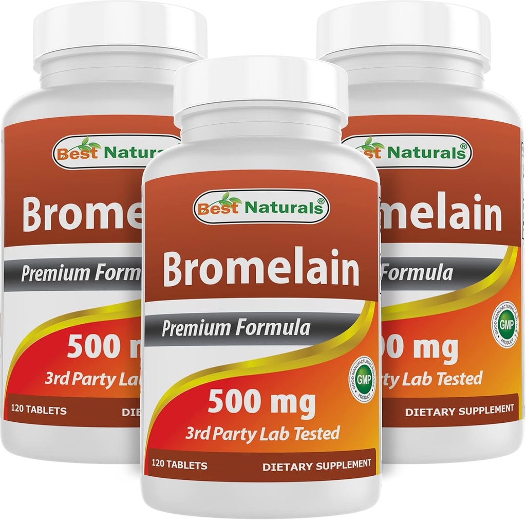 Best Naturals Bromelain 500mg 120 tabletten (120 telling (verpakking 3))