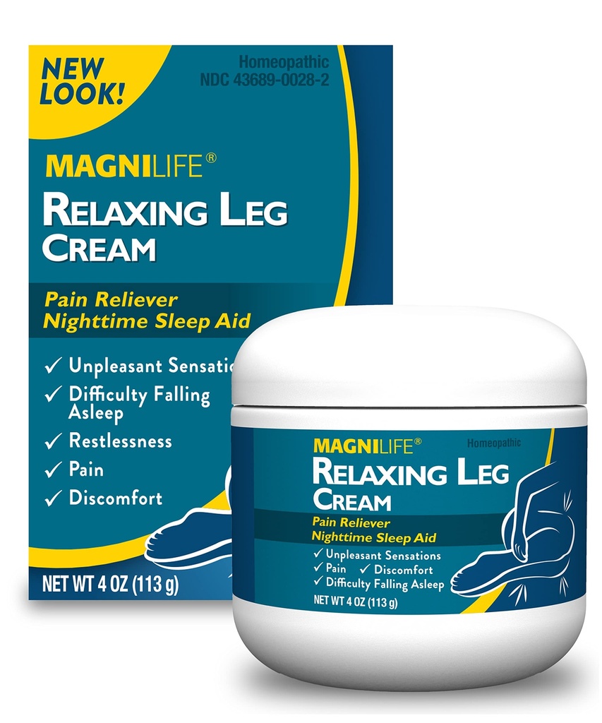 MagniLife ontspannende been Cream, rusteloze benen, diepe penetrerende Topical voor pijn, natuurlijk kalmeren kramp, ongemak, en gooien met Lavendel en Magnesium - 4oz