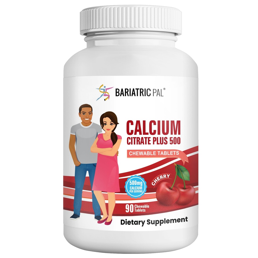 BariatricPal Calcium citraat 500mg kauwtabletten - Cherry (30-Day Supply)