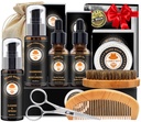 XIKEZAN Baard Kit voor mannen Grooming & Care w/Baard Conditioner, Wash, Olie, Balsem, Borstel, Comb,Birthday Fathers Valentijnsgeschenken voor mannen Zijn vader echtgenoot vriendje kerstcadeau Heren Stockeren Stuffers