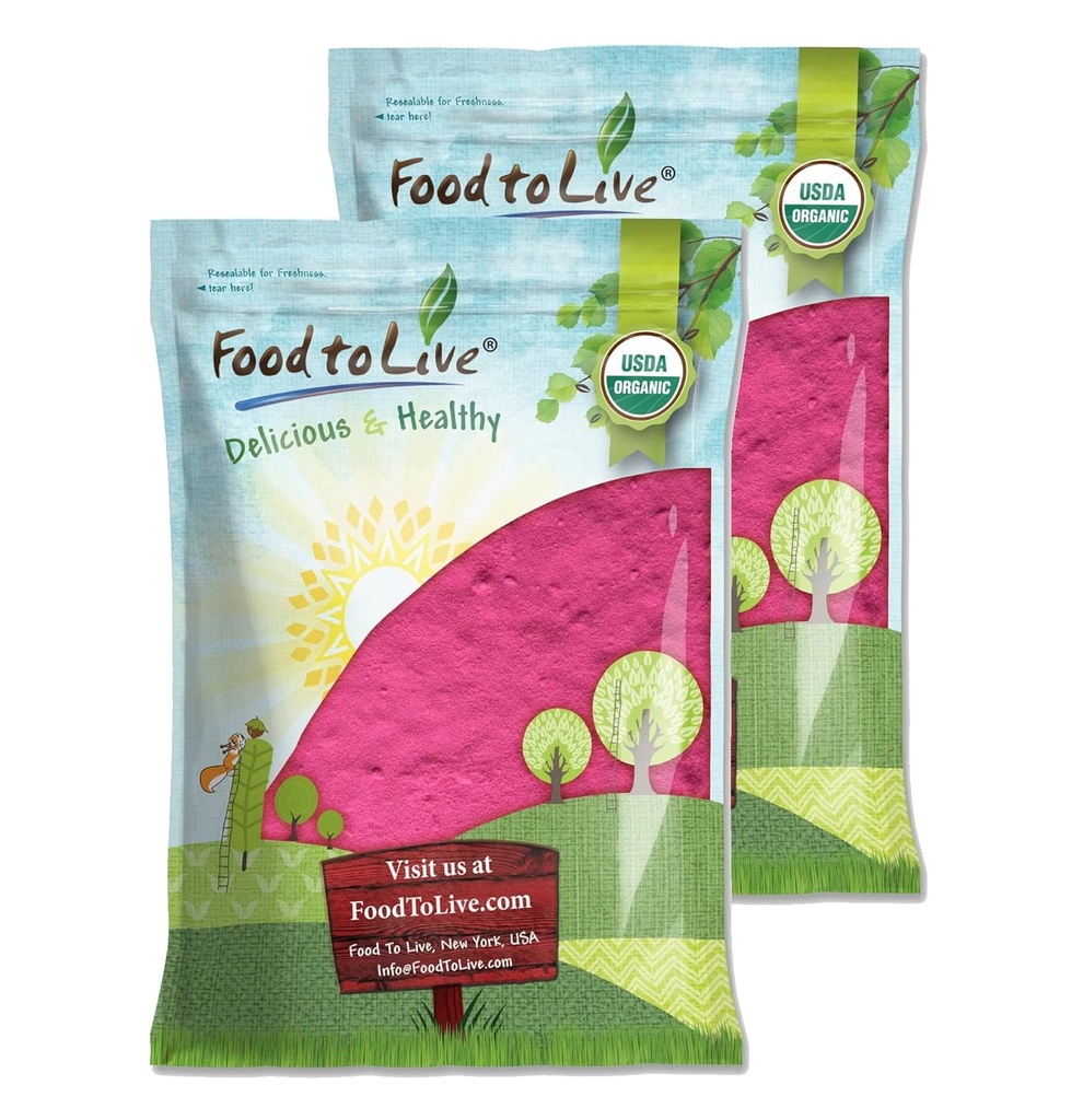 Organisch Drakenfruitpoeder, 16 Ponden, Non-GMO, Raw Pitahaya, Vegan, Bulk, Bevat maltodextrine