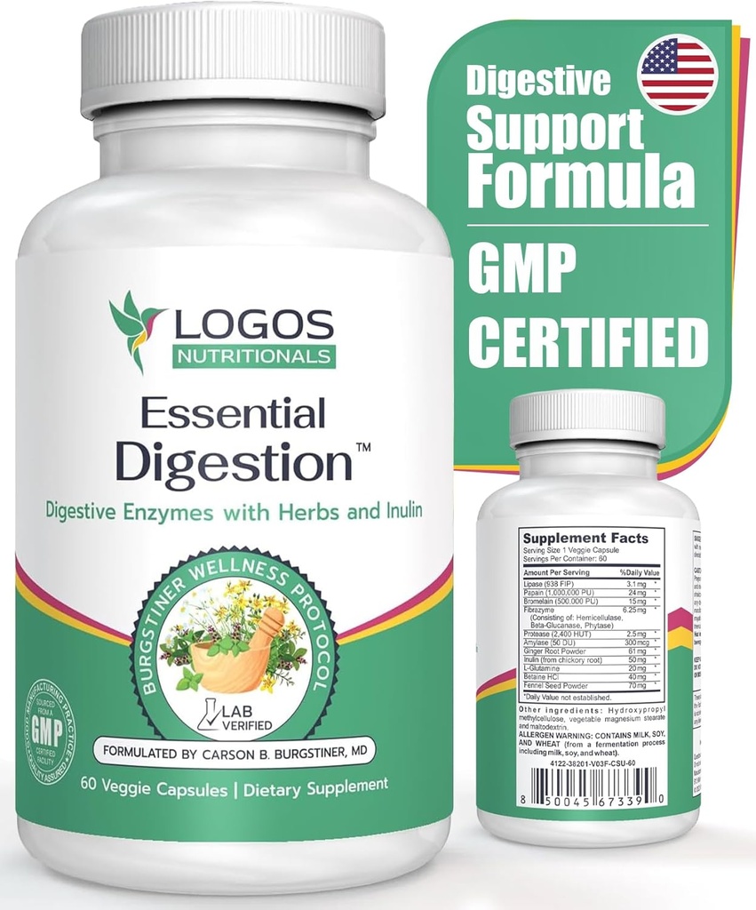 Essentiële Digestie 90 Veggie Caps - Digestieve Enzymen te verbeteren Digestieve en Gut Health en Relieve Digestieve problemen - voor mannen en vrouwen