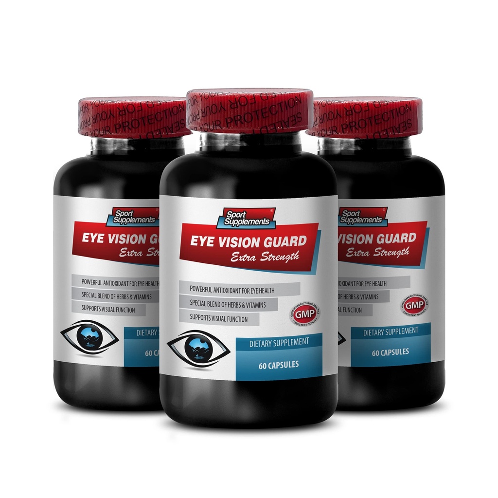 Eye Formula Lutein & zeaxanthin - Eye Vision Guard - Extra Strength, Supplément de Bilberry, Vitamines oculaires pour la vision, Extrait de Bilberry pour les yeux, Pills de soutien de la vision, Lutein avec Bilberry, 3B 180 Caps