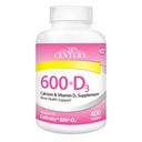21st Century Calcium Plus D Supplement Tablet , 600 mg, 400 Tellen