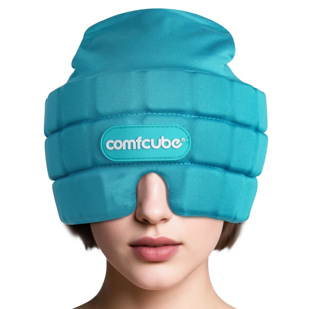 Mal de tête et de la migraine calotte glacière, 2 heures de longue durée Thérapie froide Portable et lavable Chapeau de glace pour soulager le sinus et le stress, Yeux puants, Migraines sévères, Chemo