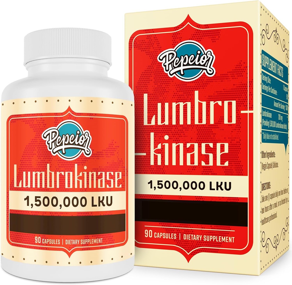 Lumbrokinase 200 mg (Max Activiteit 1.500.000 LKU) - Lumbrokinase Enzymen Supplement, effectiever dan Nattokinase - 90 capsules