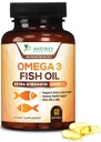 Omega 3 Fish Oil 2400 mg Triple Strength EPA & DHA vetzuren voor hart, hersenen en gezamenlijke ondersteuning 