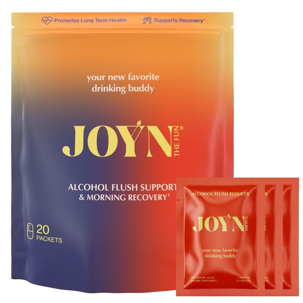 JOYN Supplement Value Pack: Alcool Flush & Asian Glow Relief, Morning Recovery, Liver Support.