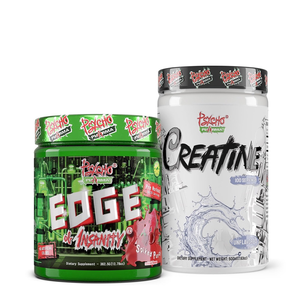 Psycho Pharma Edge of Insanity Pre Workout + Createine Stack