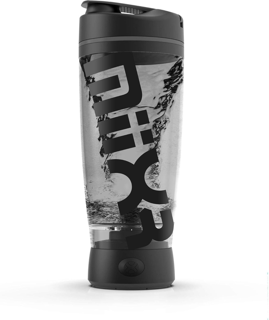 Bouteille de shaker d'origine Promixx (MiiXR Edition) - Batterie pour les shakes de protéines lisses - sans BPA, 20oz tasse (Noir/Gray)