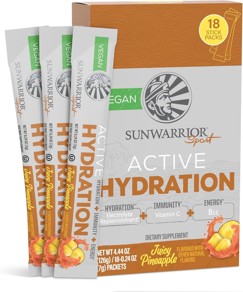 Sunwarrior Hydration Powder Electrolyte Packets Powder B12 Vlierbessen 