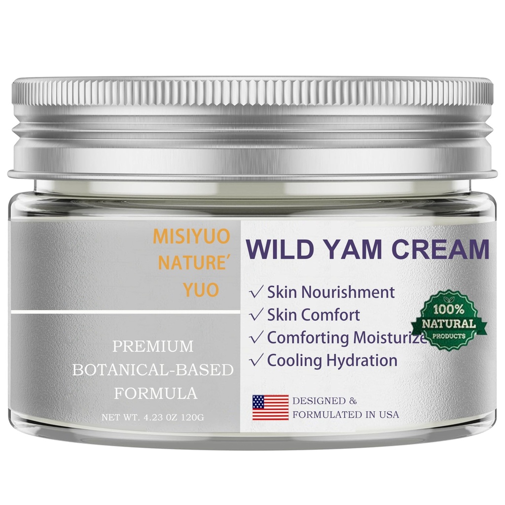 Biologische Wild Yam Cream voor vrouwen - Verzachtende huidcomfort, Natuurlijke ingrediënten, 120g