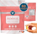 Trident Seafoods Pure Catch Wild Alaska Fish Oil for Women + Vitamine D3 - Omega-3 Zalm Visolie Supplement - EPA en DHA - 60 Tel dagelijks Citrus Soft Gel - Gezamenlijke ondersteuning, huid en gezondheid van het hart