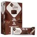 NuGo Slim Dark Chocolate Brownie Crunch, 16g Proteïne Bar, Glutenvrij, Non-GMO, Kosher, Keto vriendelijk, Lage Carb, 12 Tellen