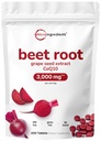 Racine de betterave 3 000mg avec extrait de graines de raisin et CoQ10, 400 comprimés 200 portions de suppléments Super betteraves de l'extrait de betterave frais pour l'oxyde nitrique, la pression artérielle et le soutien de la santé cardiaque
