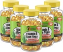 Sunshine Naturals Vitamine E en Aloë Vera Moisturizer. Hydrating Formula for Dry Skin, Soothing Relief, Nurishment, and Skin Elasticity. Promoot een zachte en gezonde huid. 60 flacons. Verpakking van 5