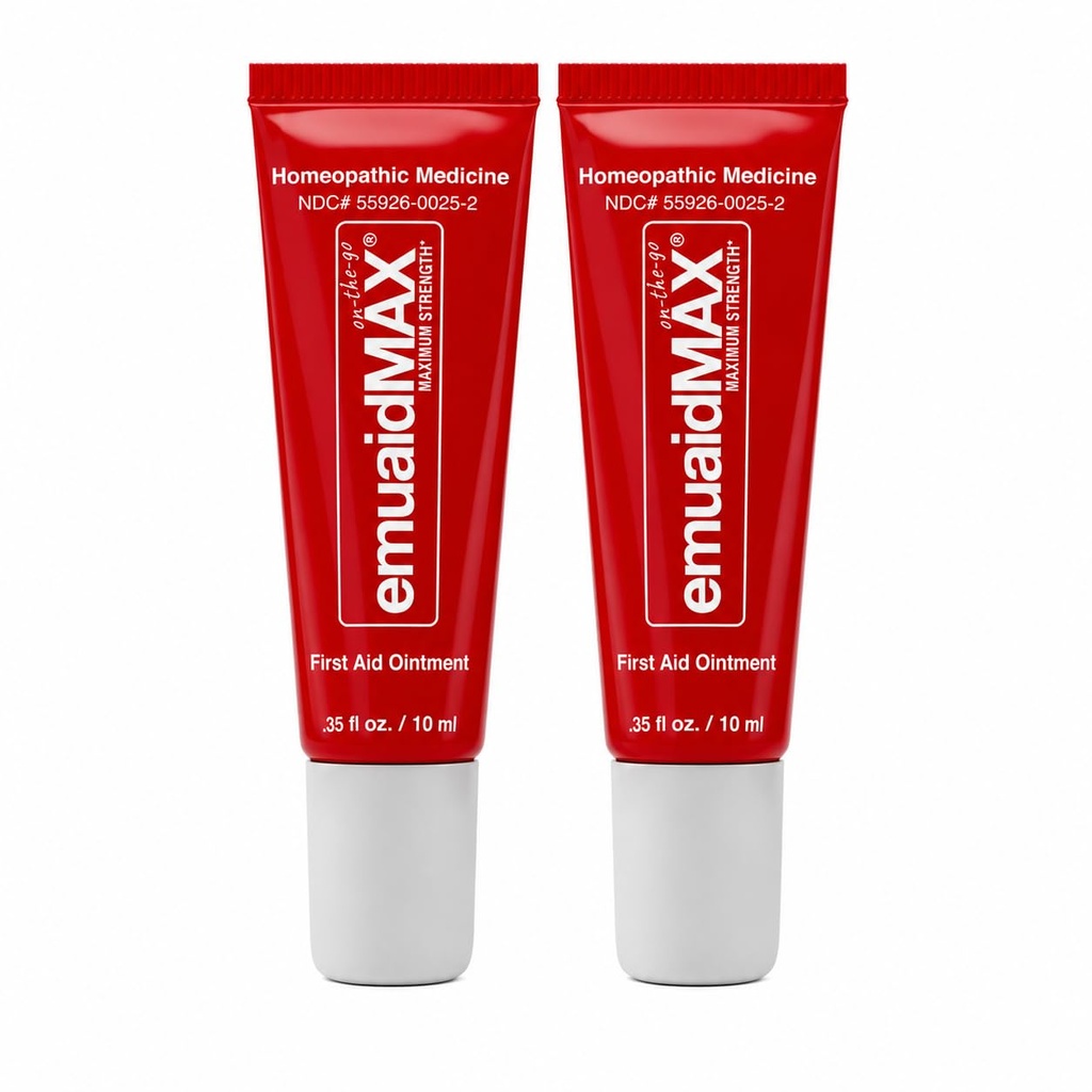 EMUAIDMAX Nail Care Treatment Ointment, Maximum Strength, 0.35oz, 2 Pack | Intensive Nail & Cuticle Support, Tea Tree Oil, Bacillus Ferment & Vitamin E, For Dry, Brittle, Discolored Nails
