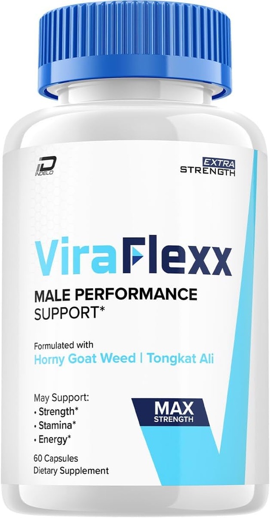 ViraFlexx Capsules Supplement, Vira Flexx Advanced Men Wellness Support, Officiële ViraFlex Maximale sterkte Energieprestatie, Vira Flex Premium Dieet Formule Reviews (60 Capsules)