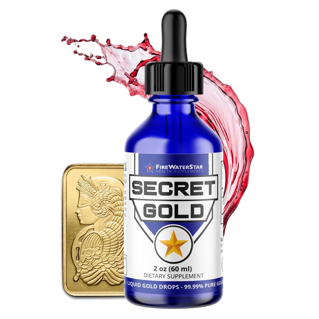FWS Colloïdale Gold Liquid Drops, Ascentie Meditatie Spirituele Hulp Hersenen Boost, Verbeter Bewustzijn Helderheid Dromen Intuïtie, Gemaakt van 99,99% Pure Swiss Gold, 100 ppm, Ruby Red, Real 24K