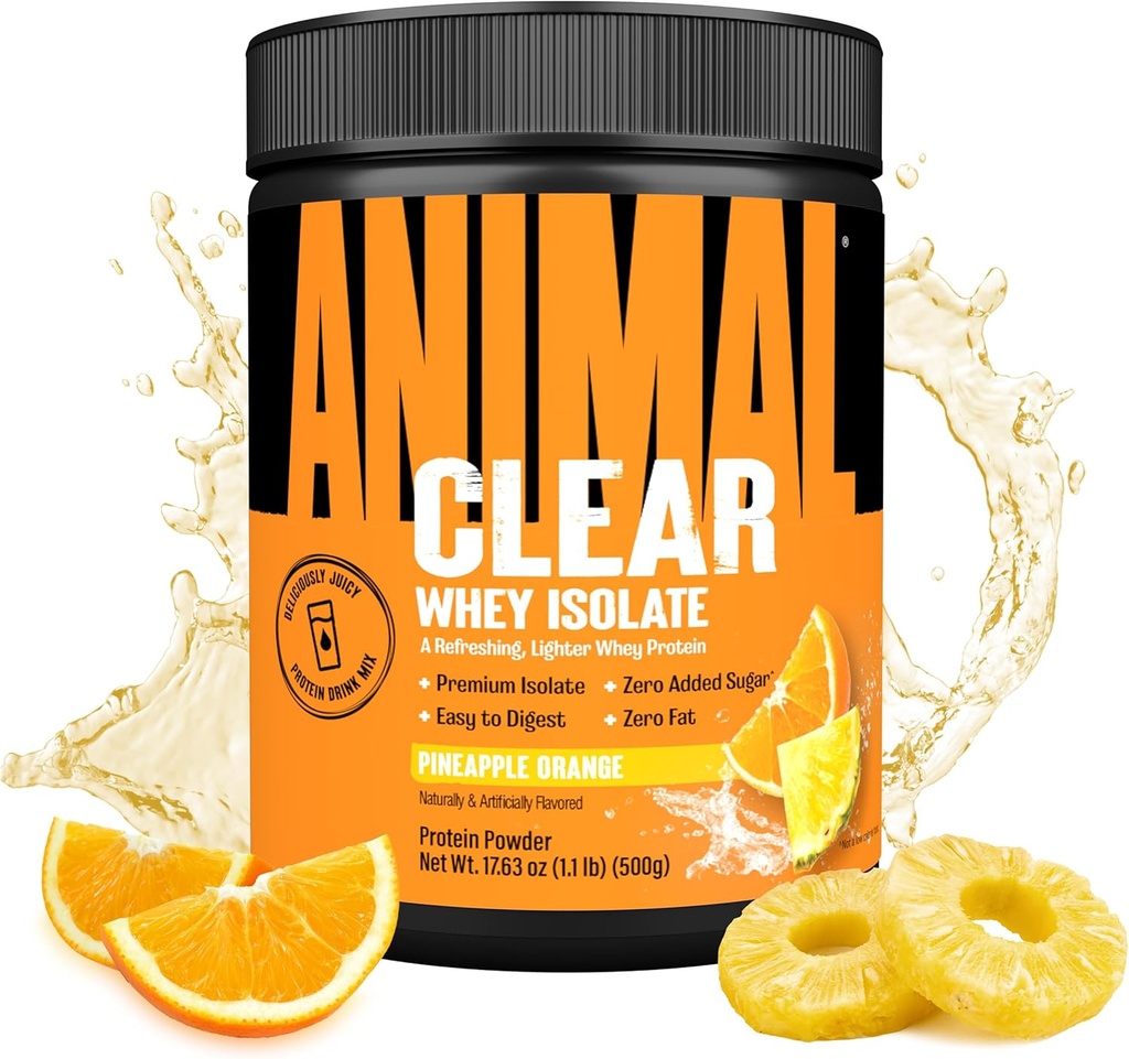 Poudre de protéines de lactosérum - Facile à digérer et à mélanger, 5g BCAA, Délicieusement juteuse, rafraîchissante à tout moment pour les hommes et les femmes, Ananas Orange 125g (5 portions)