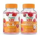 Levensvatbare vitamine D3 + vitamine K2 Kids + Calcium Magnesium & Zink Kids, Gummies Bundle - Grote Proeverij, Vitamine Supplement, Glutenvrij, GGO-vrij, Kauwgom