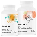 THORNE - Super EPA en Red Gist Rice & CoQ10 Bundle - Ondersteunt Cardiovascluar, gewrichten, hersenen, en huidgezondheid - 90 tot 120 porties