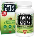 Swiss Kriss Herbal Laxative Tablets, Gentle & Natural Laxatives for Constipatie Relief for Adults & Children Over Age 6, Works in 6-12 Hours, Senna Laxative, 120 Tablets Totaal