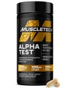 MuscleTech Testosteron Booster voor mannen, AlphaTest - T-Boost Heren Supplement met Tribulus Terrestris & Boron - Daily Male Gym Workout Supplementen voor spiergroei, uithoudingsvermogen en energie - 120 pillen