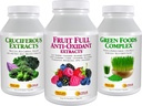 ANDREW LESSMAN 3 Product Gezonde Voedingsmiddelen Bundel - 60 Graaf Elk van Cruciferig Extracten, Fruit Volledige Anti-Oxidant Extracten en Green Foods Complex. Biedt voedingsvoordelen van 20+ gezondste voedingsmiddelen.